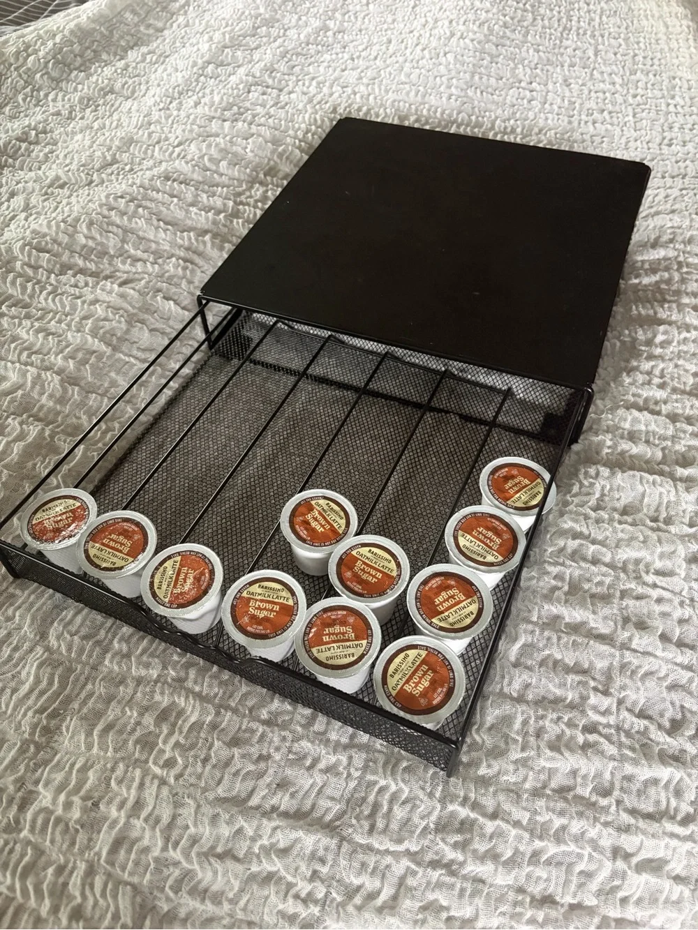 K-Cup Drawer Organizer - metal black mesh